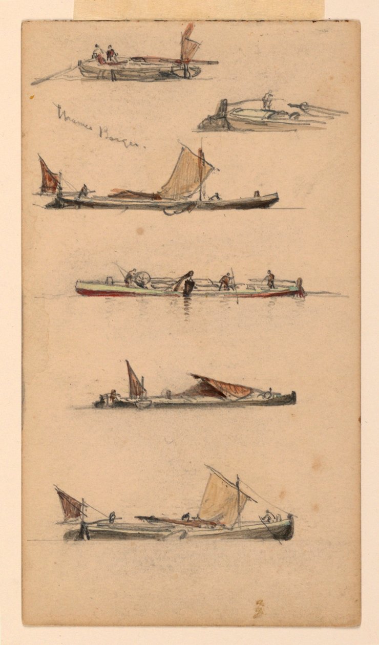 Thames Barges alkotó: Samuel Colman