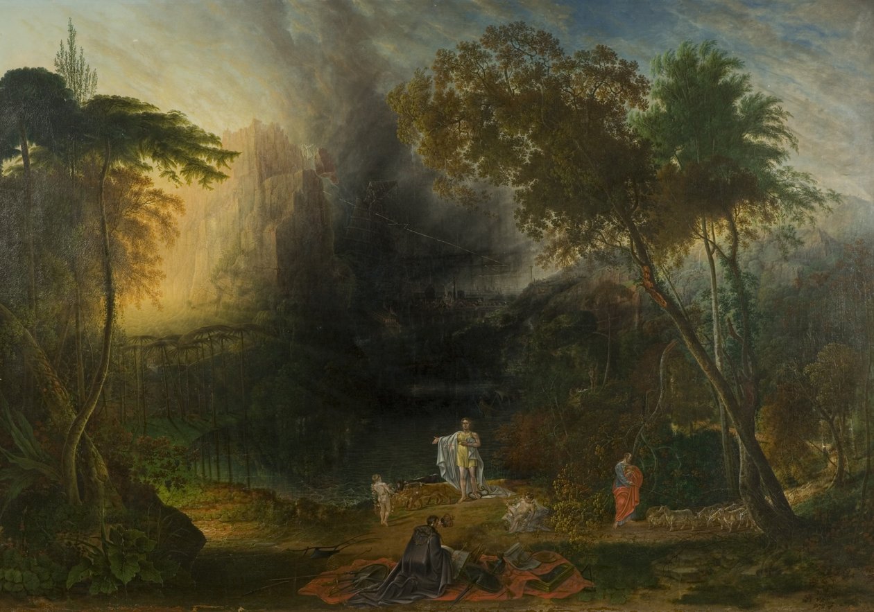 A Messiás eljövetele és Babilon elpusztítása, 1832 körül (olaj, vászon) alkotó: Samuel Colman