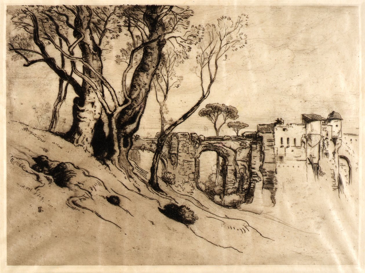 A Riviéra olajfái (a Húsz eredeti című portfólióból). alkotó: Samuel Colman