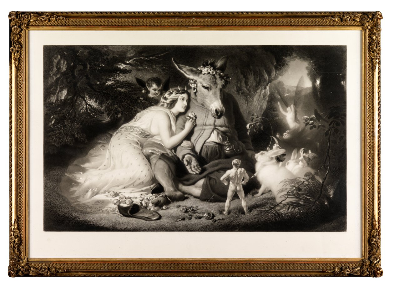 Szentivánéji álom (mezzotint) alkotó: Samuel Cousins