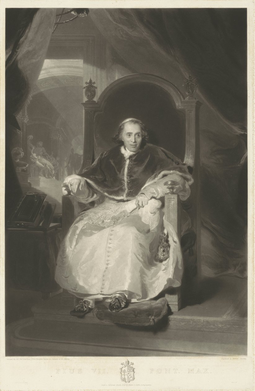Pius pápa portréja VII alkotó: Samuel Cousins
