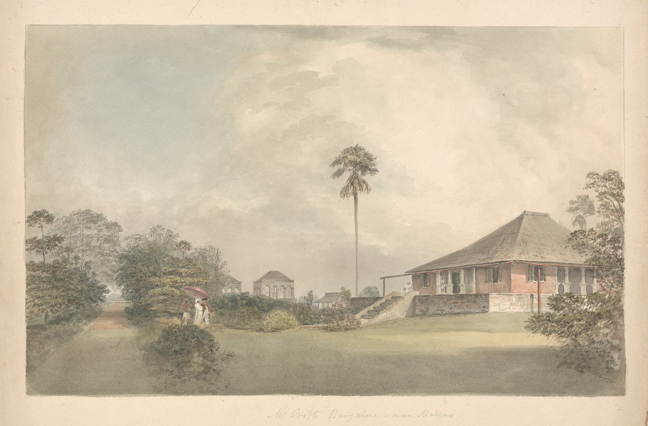 Mr. Croft bungalója, Madras közelében alkotó: Samuel Davis