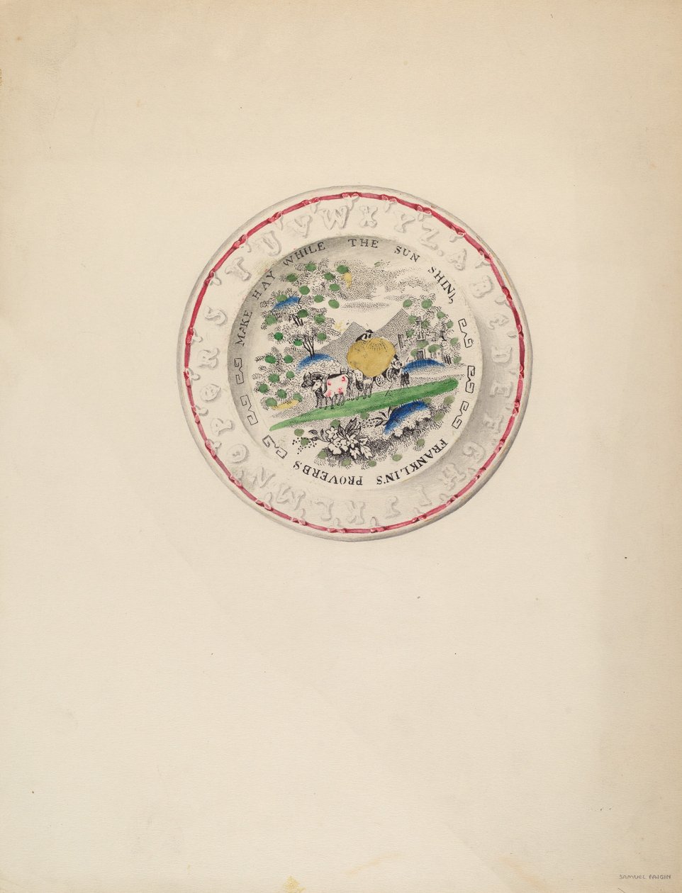 Tányér, 19351942. alkotó: Samuel Faigin