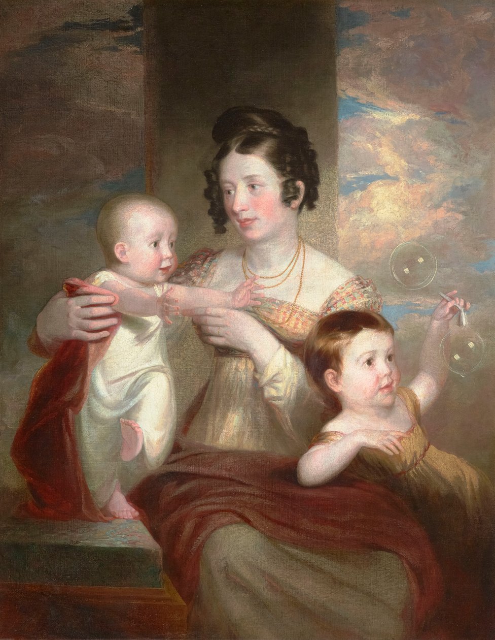 Mrs. Morse és két gyermeke portréja 1824 (Olaj, vászon) alkotó: Samuel Finley Breese Morse