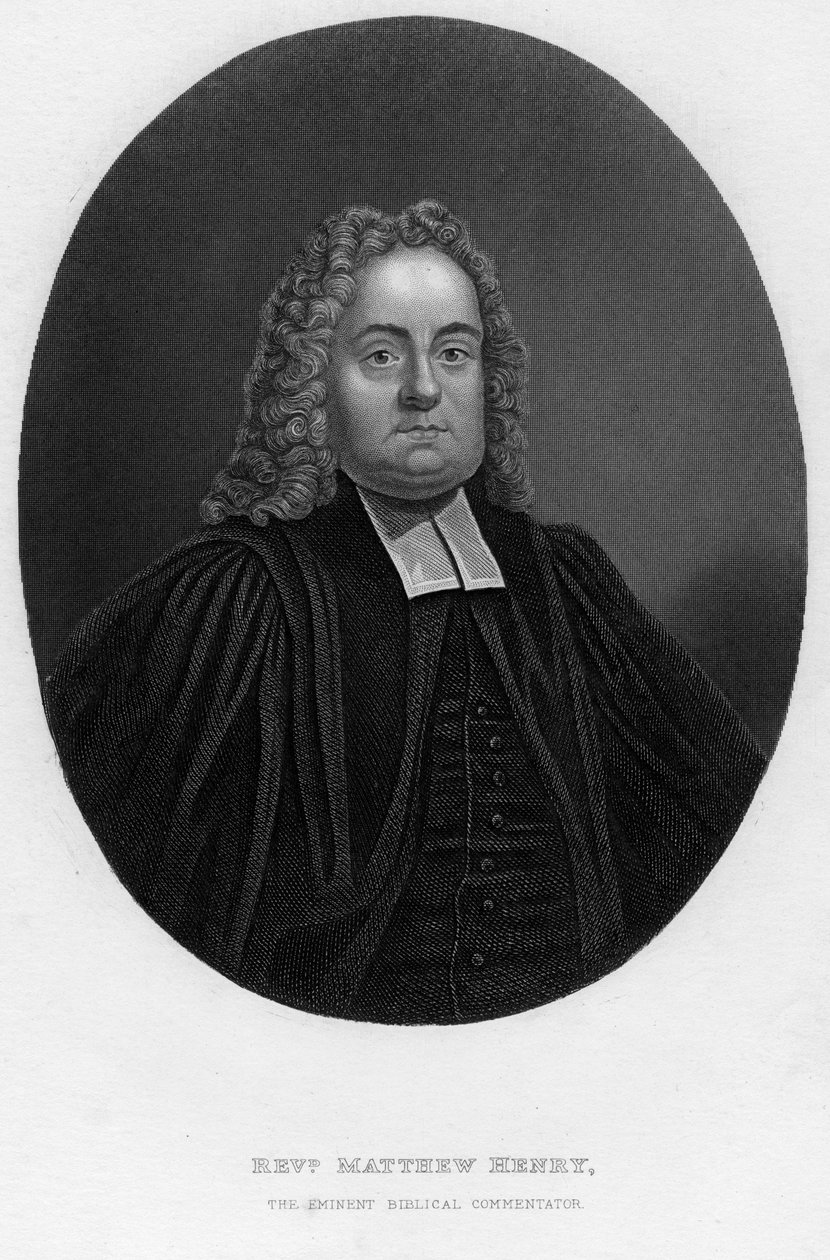 Matthew Henry 1662-1714, angol bibliamagyarázó és pap, XIX. alkotó: Samuel Freeman