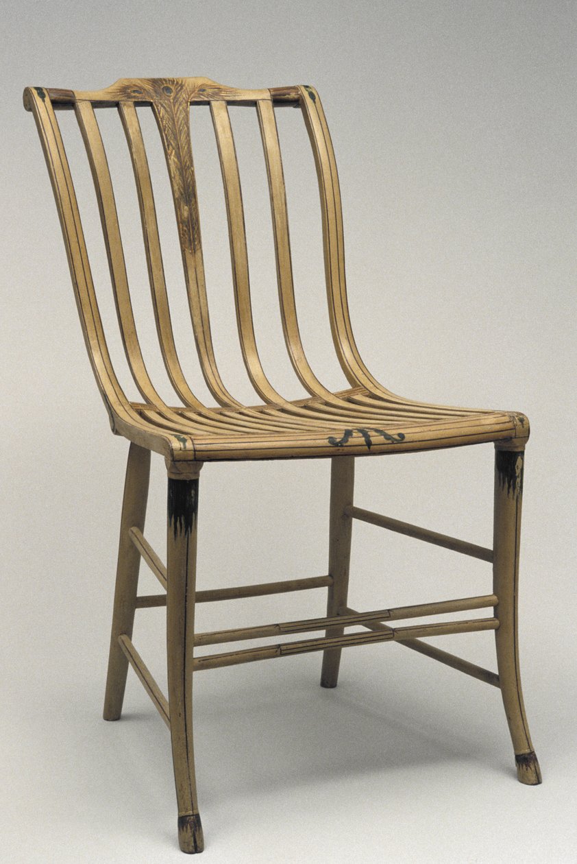 Oldalszék, c. 1808-1812 (nyír, tölgy bükk, festék) alkotó: Samuel Gragg