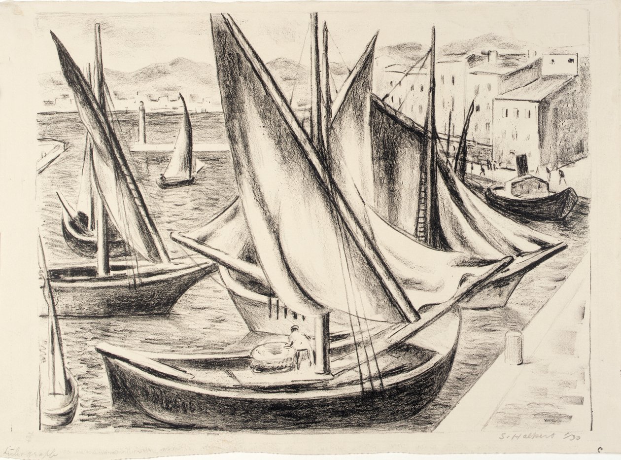 Csónakok, St. Tropez alkotó: Samuel Halpert
