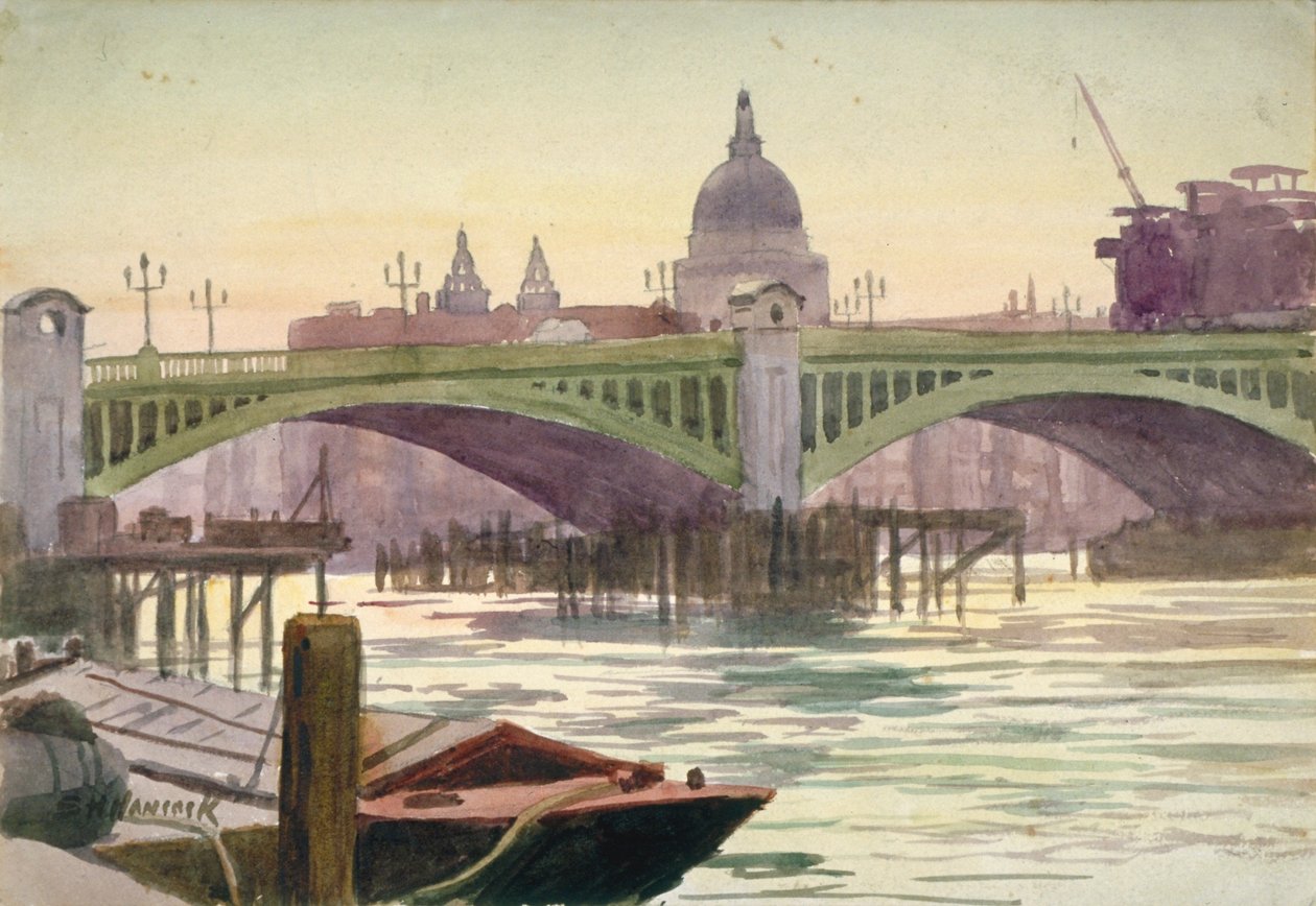 Southwark Bridge, London, 1930 alkotó: Samuel Harry Hancock