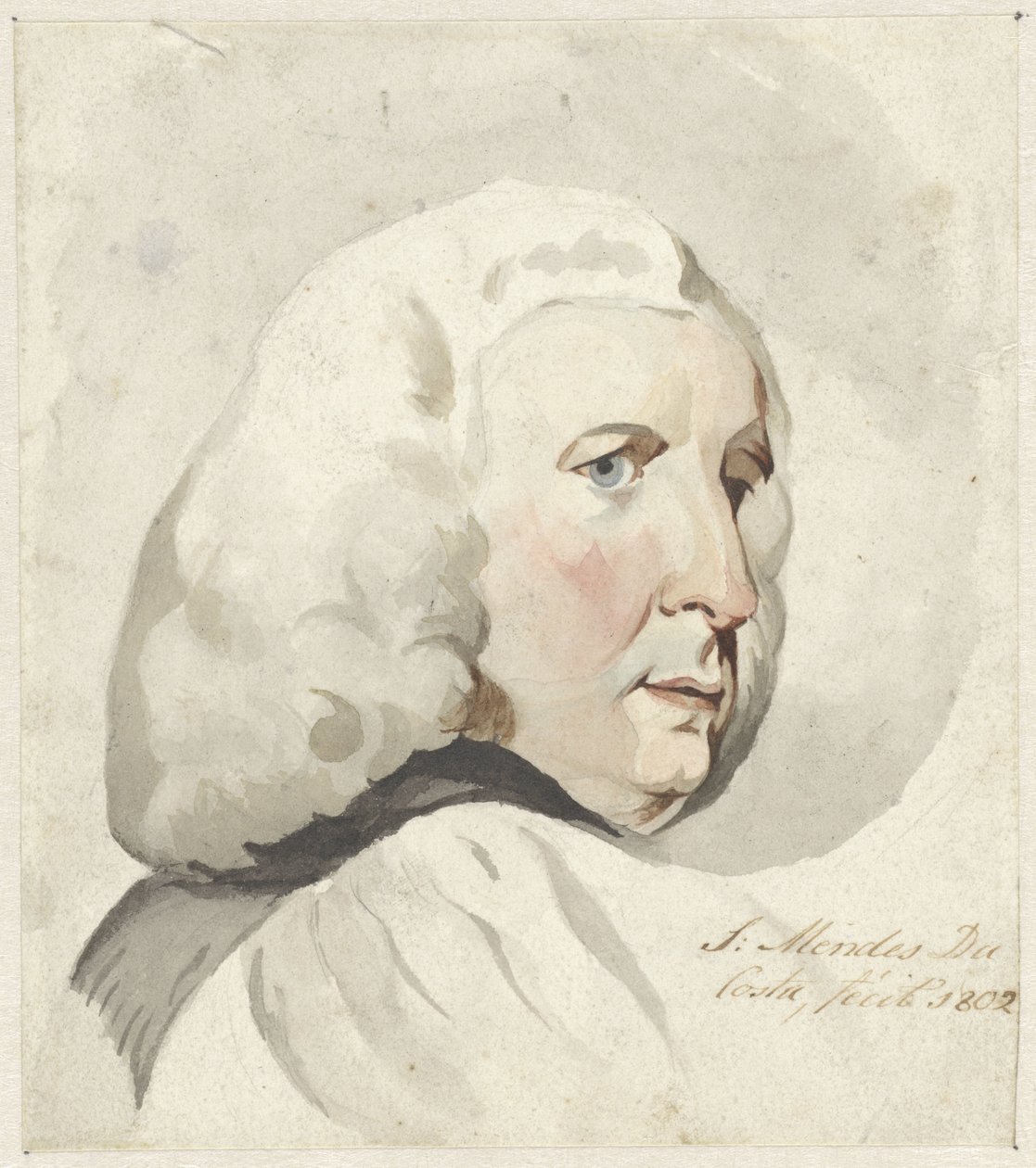 Egy férfi feje, jobbra alkotó: Samuel Henri Mendes da Costa