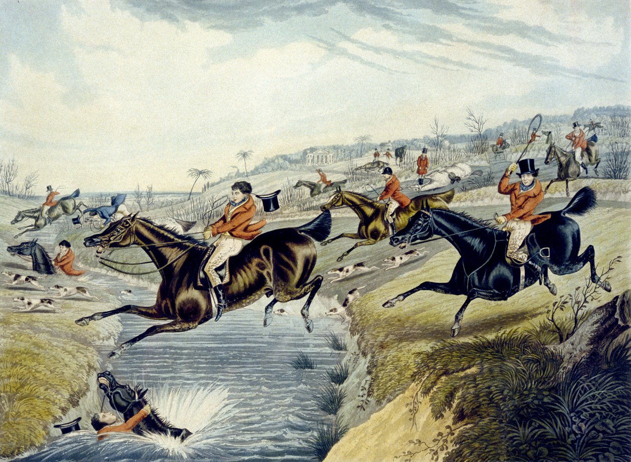 A Grand Leicestershire-i rókavadászat, 2. tábla, Charles Hunt gravírozása alkotó: Samuel Henry (after) Alken