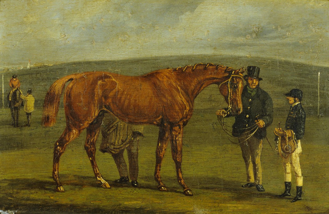 Felkészülés a versenyre (olaj, vászon) alkotó: Samuel Henry Alken