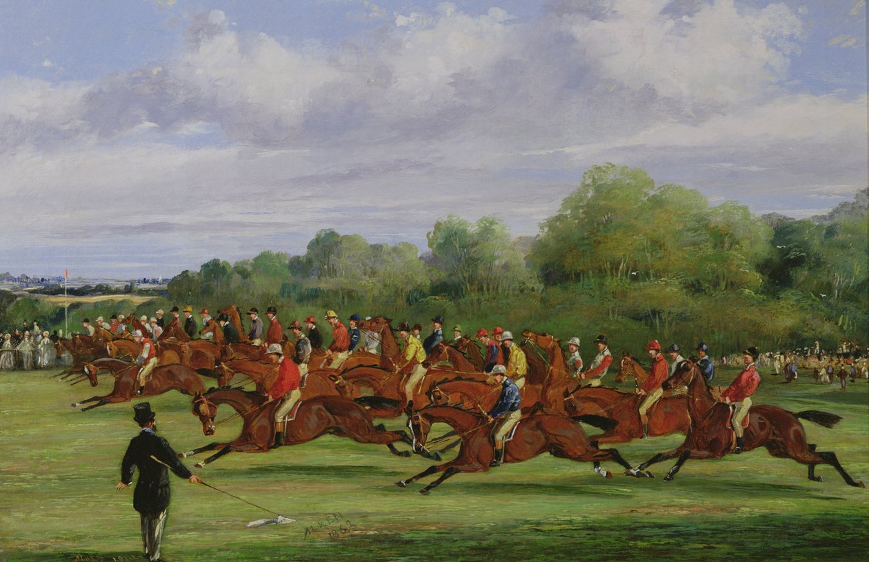 Az 1862-es derby kezdete, 1862 (párért lásd: 451913) alkotó: Samuel Henry Alken