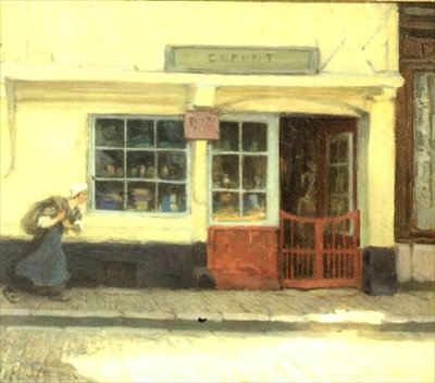 Utcai jelenet alkotó: Samuel Henry William Llewelyn