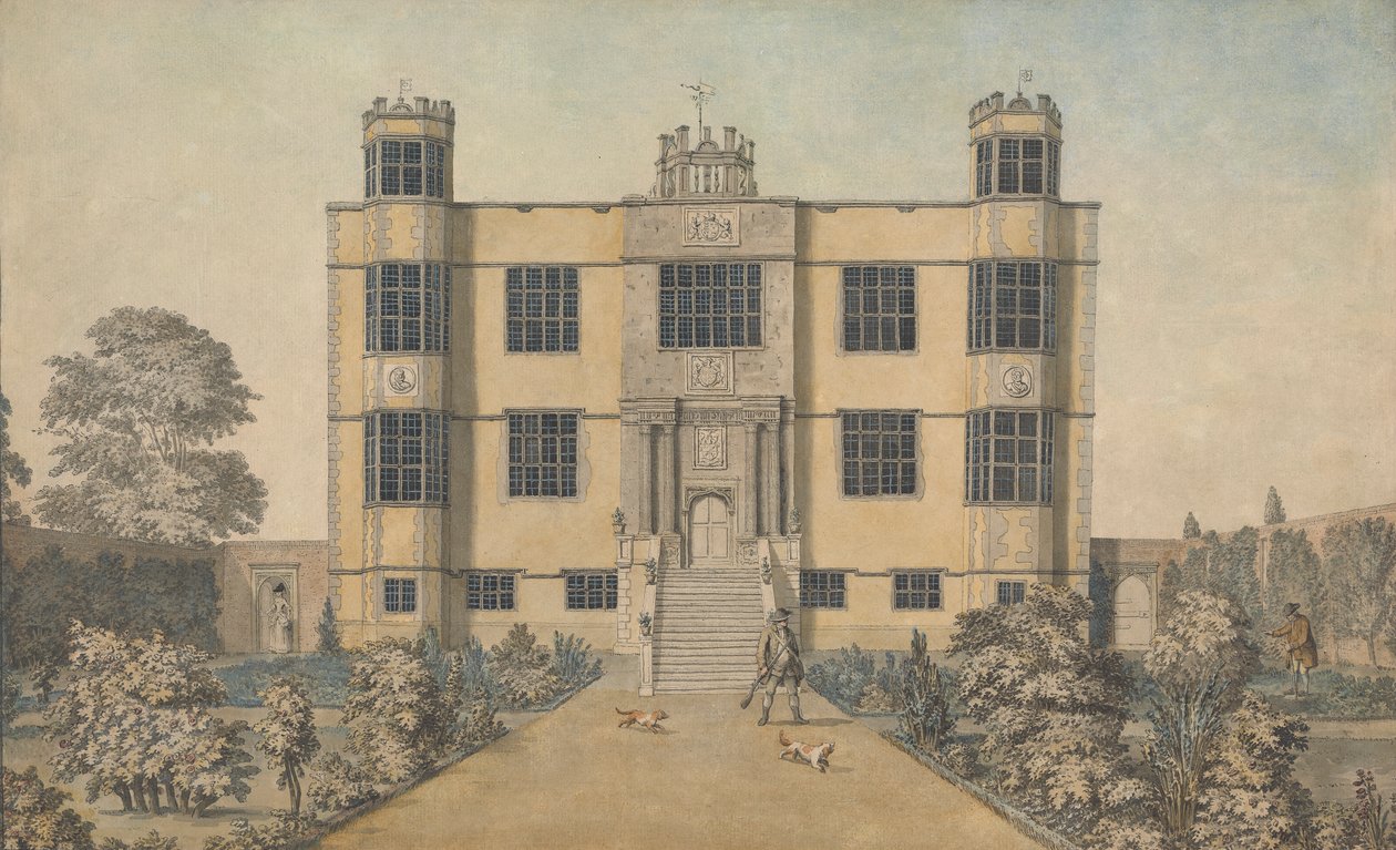 Barlborough Hall, Chesterfield közelében, Derbyshire: a csarnok fő eleje alkotó: Samuel Hieronymus Grimm