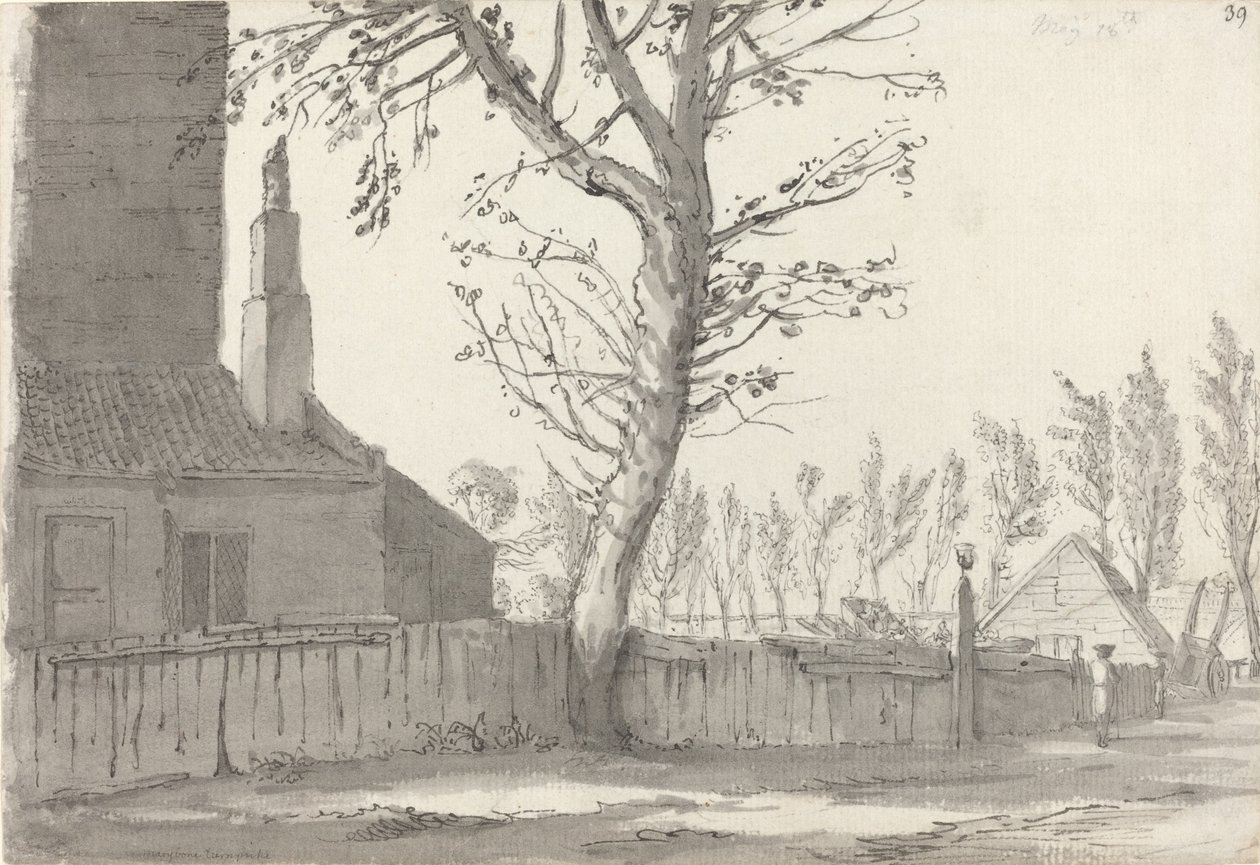 High Street a Manor House-ban, Marylebone alkotó: Samuel Hieronymus Grimm