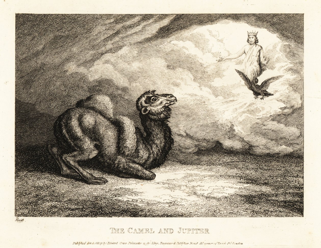Egy teve, aki szarvakért könyörög a Jupiternek. 1811 (rézkarc) alkotó: Samuel Howitt