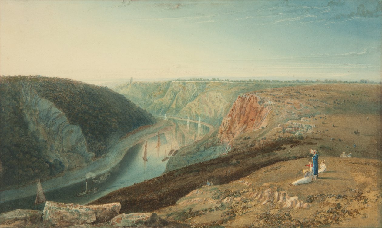 Az Avon az Observatory Hillről, 1825 körül alkotó: Samuel Jackson