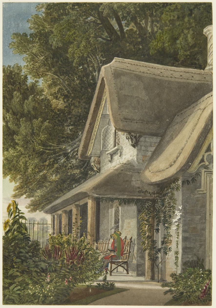The Lodge, Broomwell House, Brislington, 1824 körül (ceruza és akvarell papíron) alkotó: Samuel Jackson