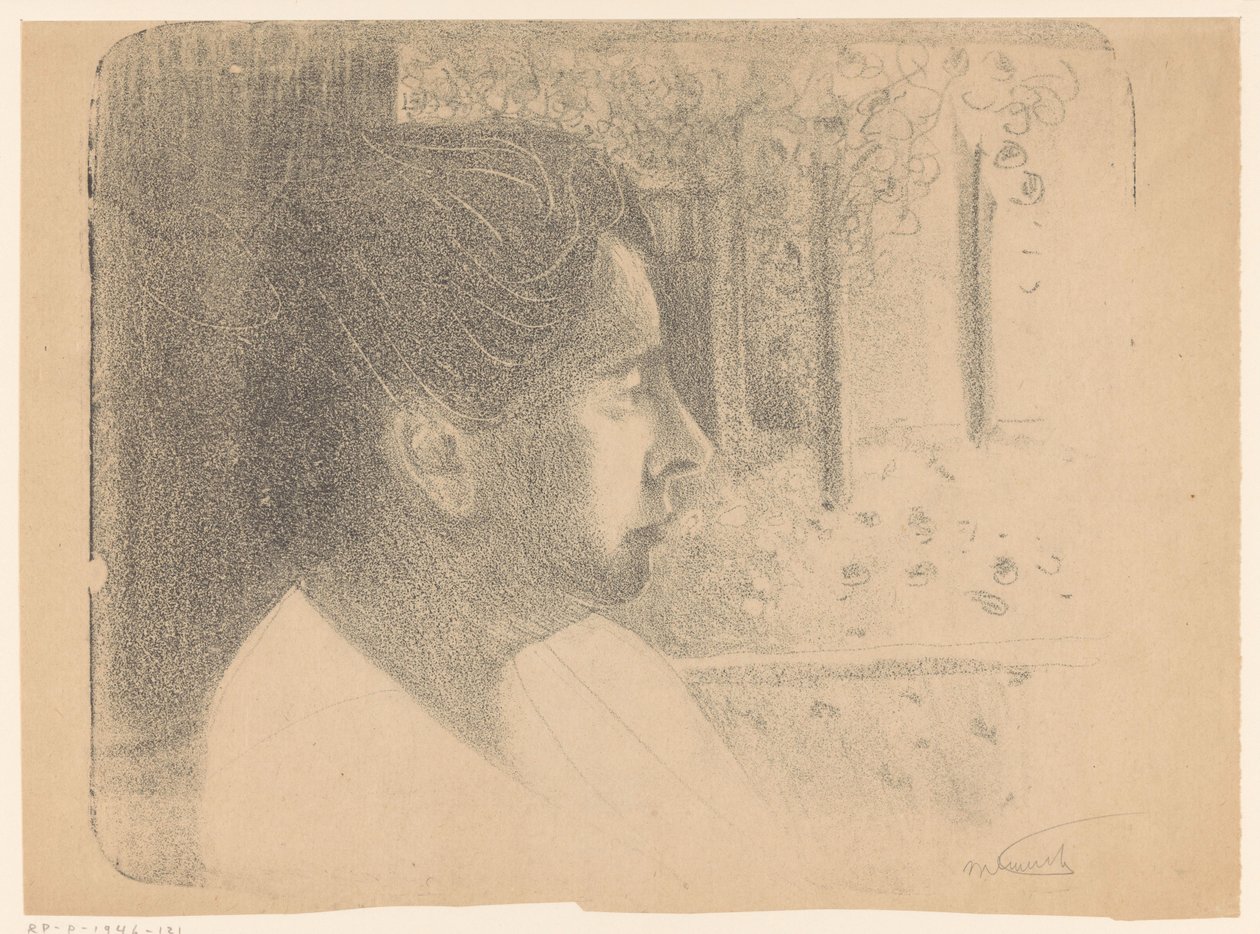 Betsie az ablakban alkotó: Samuel Jessurun de Mesquita (signed by artist)