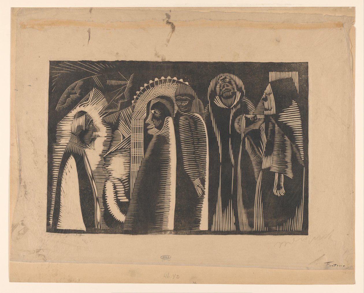 Fantasie (eredeti cím a tárgyon) alkotó: Samuel Jessurun de Mesquita (signed by artist)