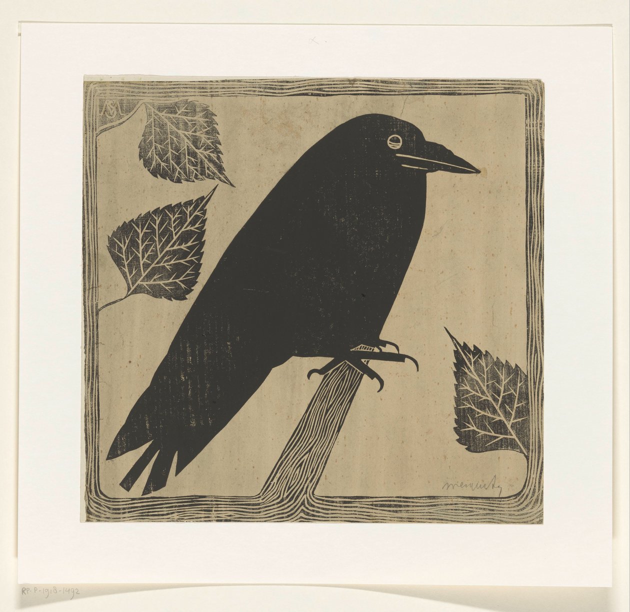 varjú alkotó: Samuel Jessurun de Mesquita (signed by artist)