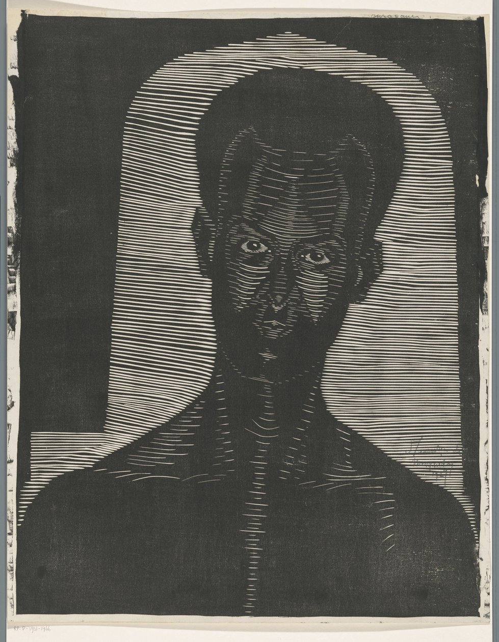 Egy ismeretlen férfi portréja Curaçau (cím a tárgyon) alkotó: Samuel Jessurun de Mesquita (signed by artist)