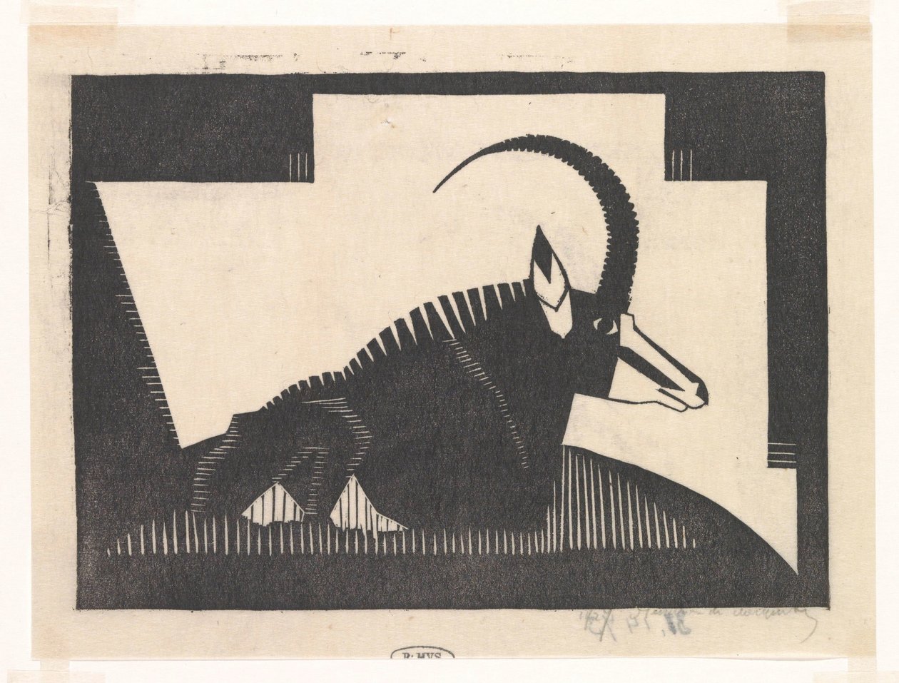 Sabelantilope alkotó: Samuel Jessurun de Mesquita (signed by artist)