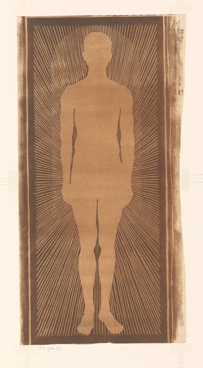 Sziluettje egy férfi sugarai körös-körül alkotó: Samuel Jessurun de Mesquita (signed by artist)