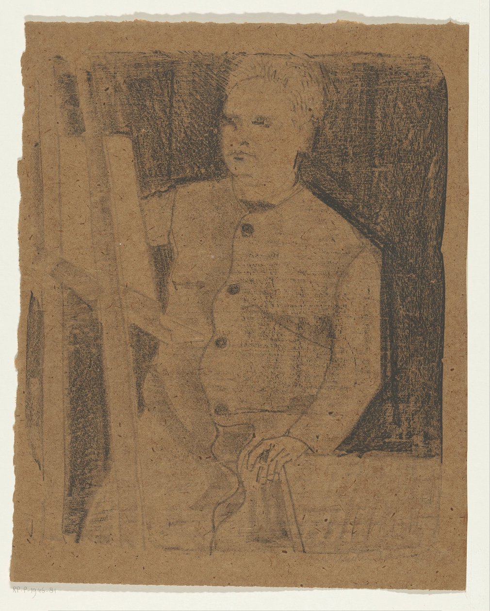 Önarckép a festőállvány mögött alkotó: Samuel Jessurun de Mesquita (signed by artist)