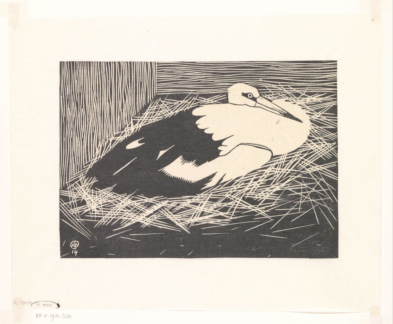 Fehér gólya (Magoear Stork) alkotó: Samuel Jessurun de Mesquita