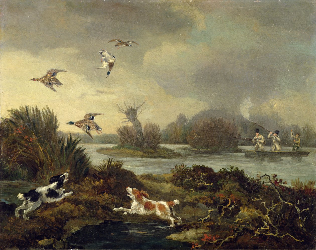 Kacsalövészet, 1820-45 körül (olaj, vászon) alkotó: Samuel John Egbert Jones