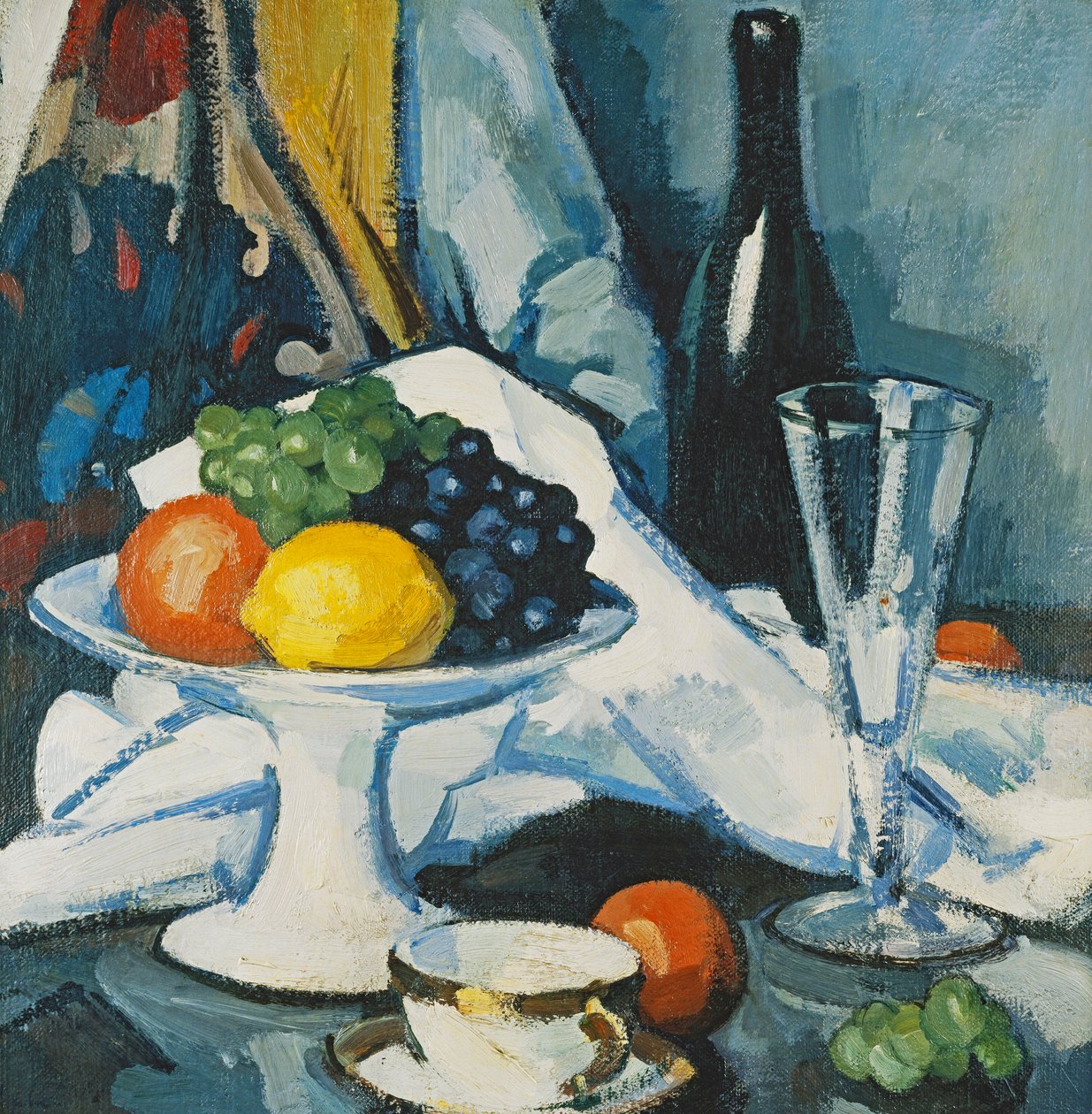 Gyümölcs és bor, c. 1922 alkotó: Samuel John Peploe