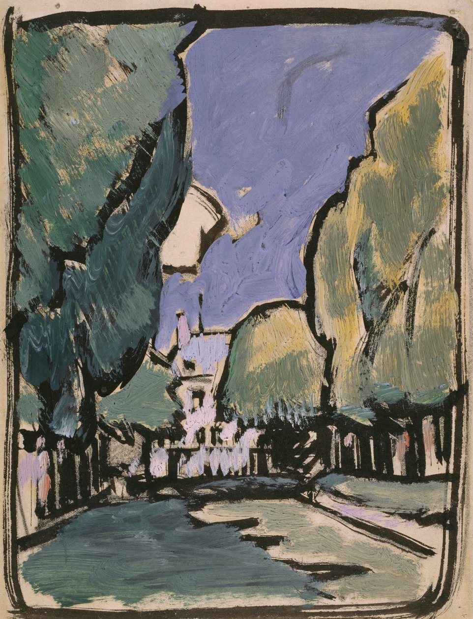 Táj (olaj, papír) alkotó: Samuel John Peploe