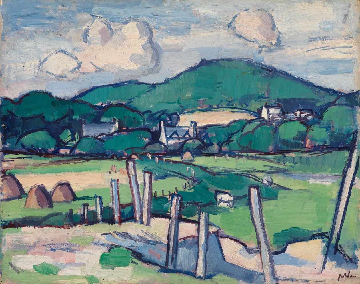 Táj, 1891-1935 körül (olaj, tábla) alkotó: Samuel John Peploe
