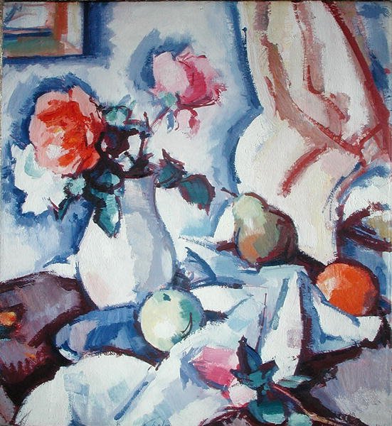 Rózsa fehér vázában (olaj, vászon) alkotó: Samuel John Peploe