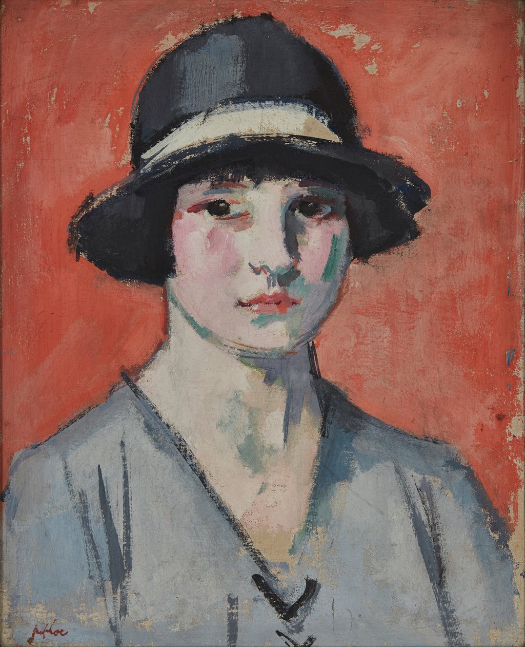A fekete kalap (olaj, vászon) alkotó: Samuel John Peploe