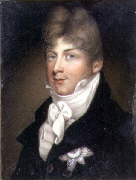 Augustus, Sussex hercegének miniatűrje portréja alkotó: Samuel John Stump