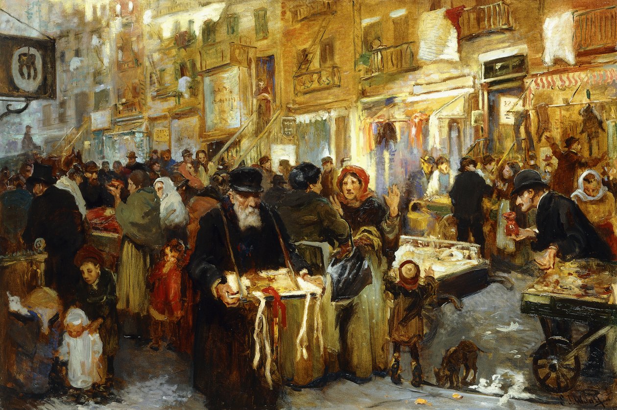 The Lower East Side, 1914 körül (olaj, vászon) alkotó: Samuel Johnson Woolf