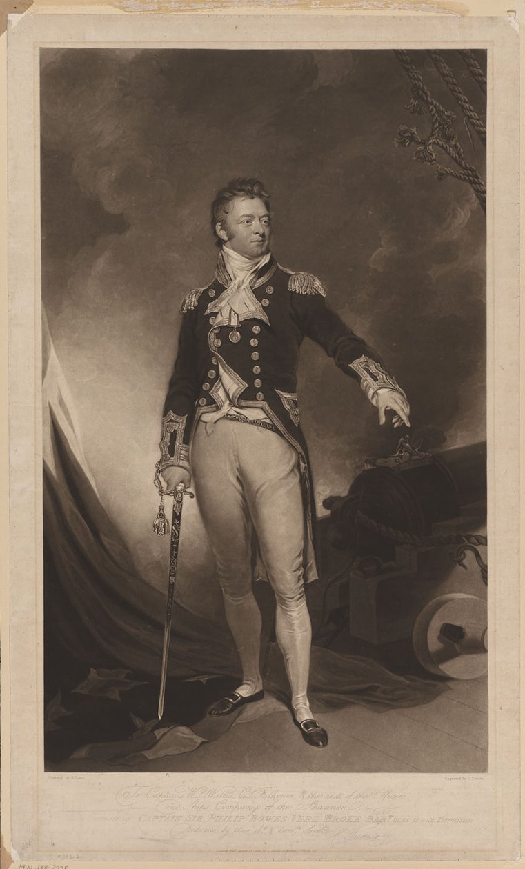 Sir Philip Bowes Vere Broke 1776-1841, 1816 alkotó: Samuel Lane