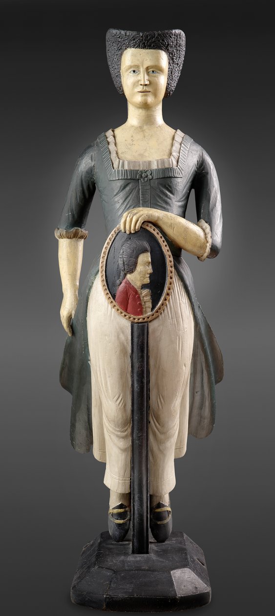 Szoborfej modellje, 1800 körül (festett fa) alkotó: Samuel McIntire