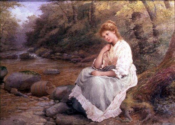 Meditáció (akvarell papíron) alkotó: Samuel McLoy