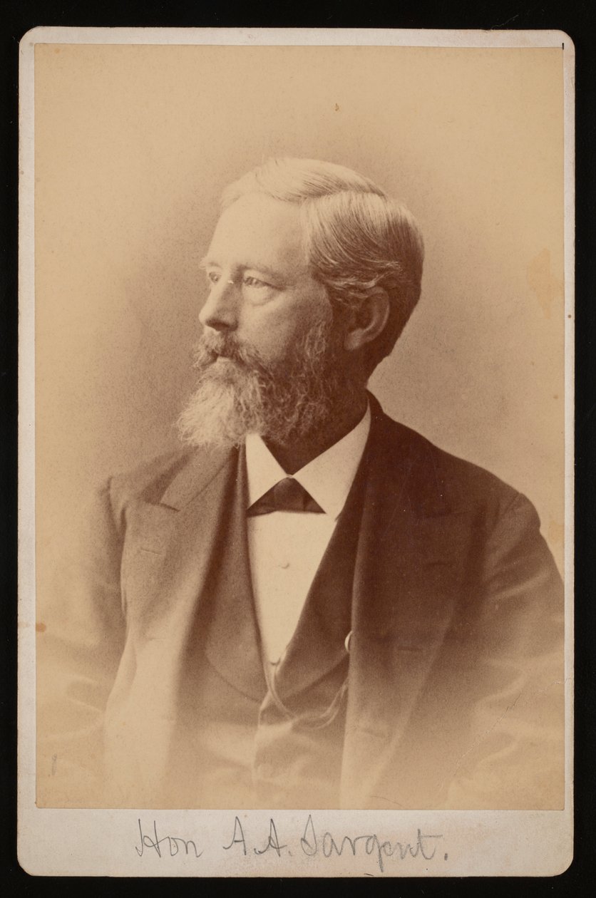 Aaron Augustus Sargent portréja 1827-1887, 1876-1880 között. alkotó: Samuel Montague Fassett
