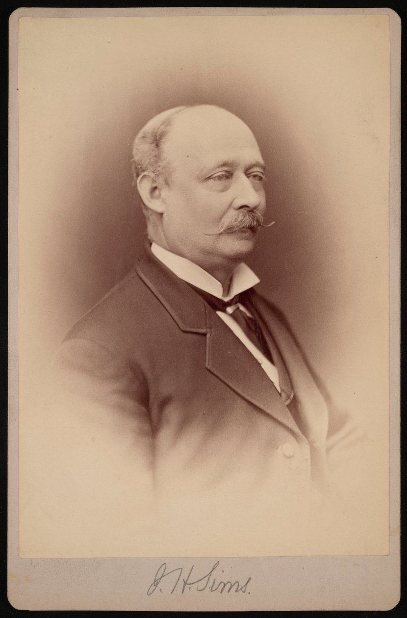 Portré J.H. Sims, 1876 és 1880 között. alkotó: Samuel Montague Fassett