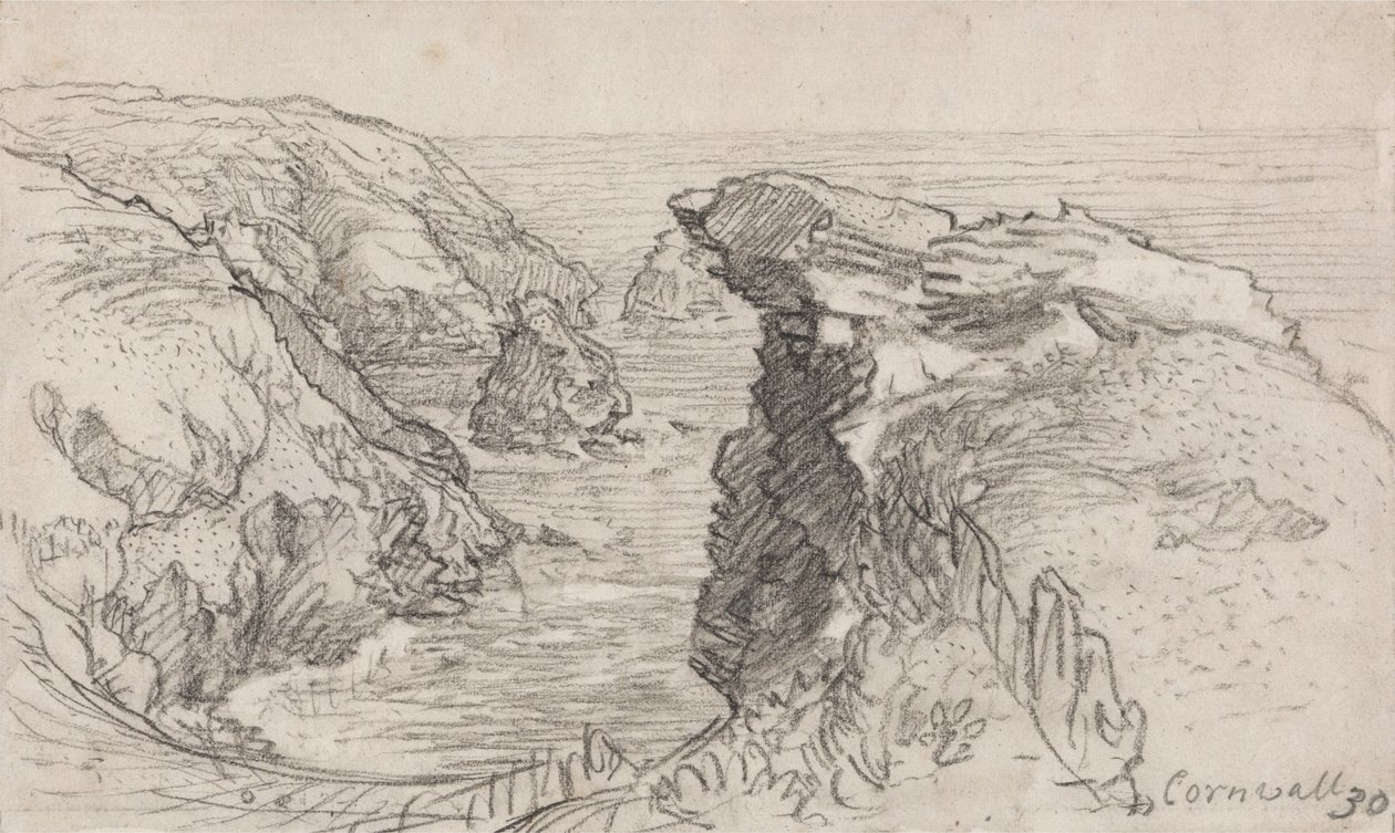 Oldal egy Cornish Sketchbookból: Cornwall 30 alkotó: Samuel Palmer