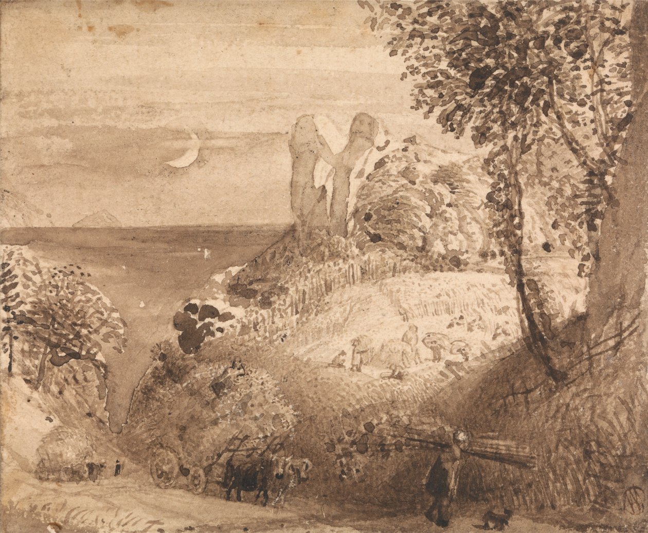 Lelkészi jelenet alkotó: Samuel Palmer