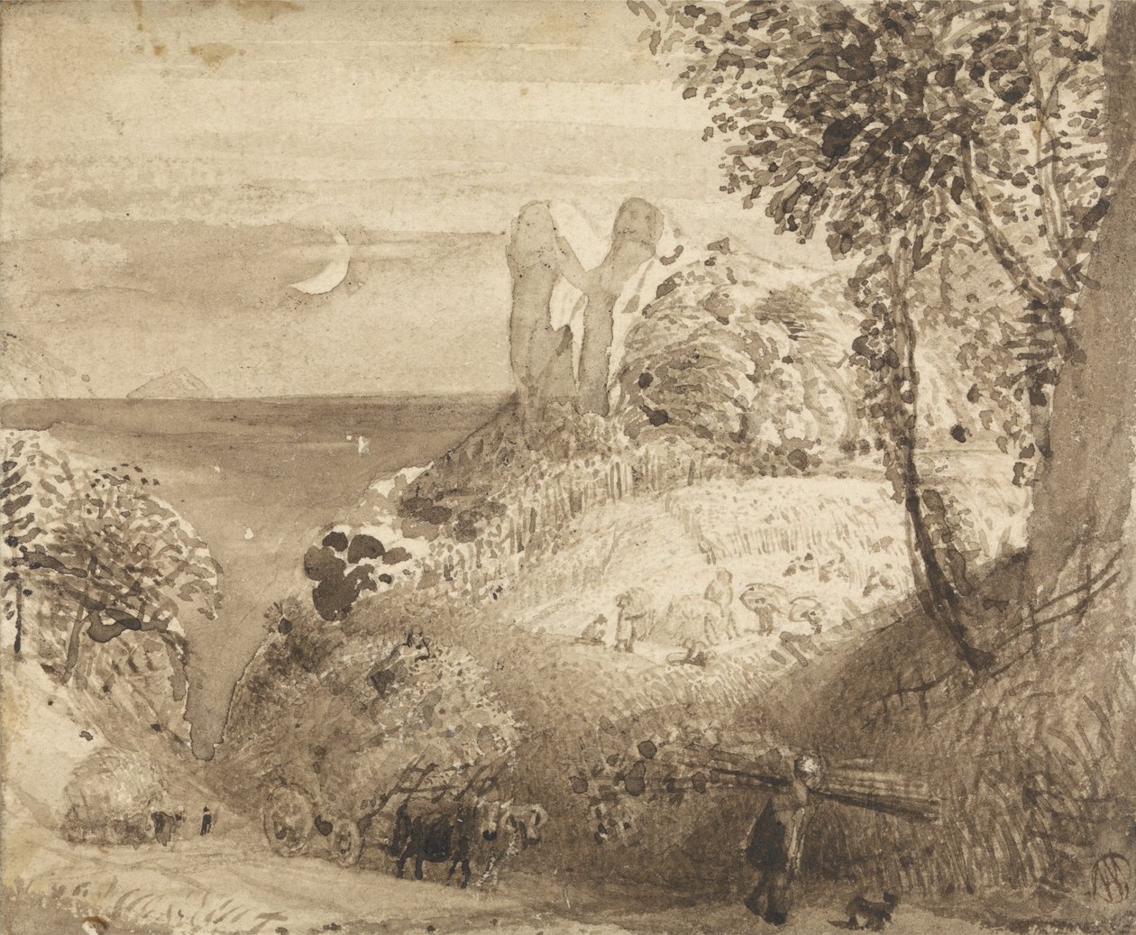 Lelkészi jelenet alkotó: Samuel Palmer