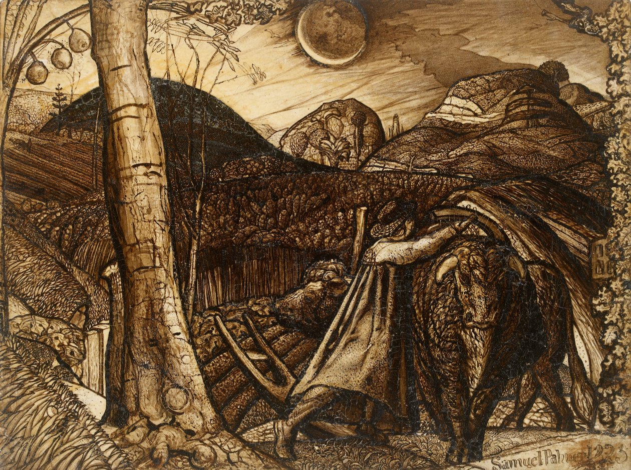 Rusztikus jelenet, 1825 alkotó: Samuel Palmer
