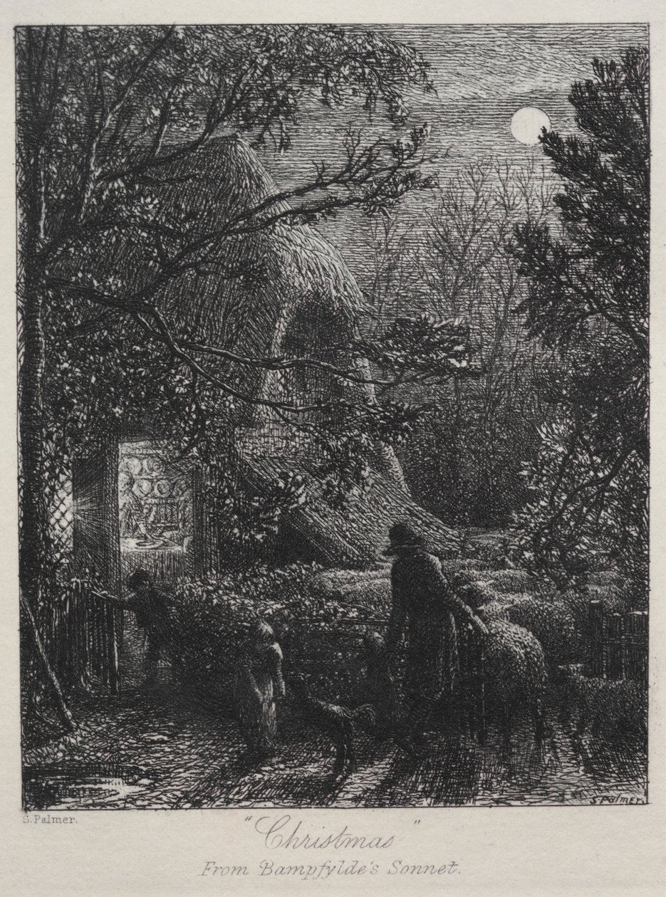 Karácsony Az utolsó bárány hajtogatása, 1850. alkotó: Samuel Palmer