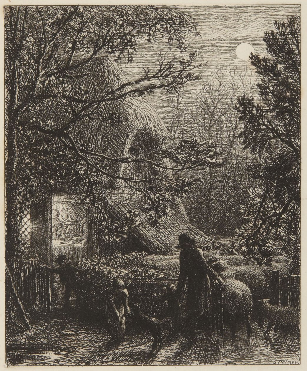 Karácsony, avagy az utolsó juh beterelése alkotó: Samuel Palmer