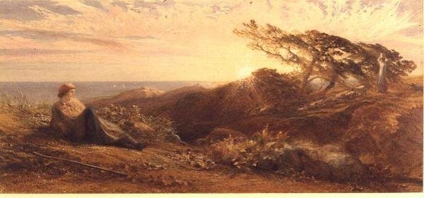 Eventide, 1858 körül (akvarell) alkotó: Samuel Palmer